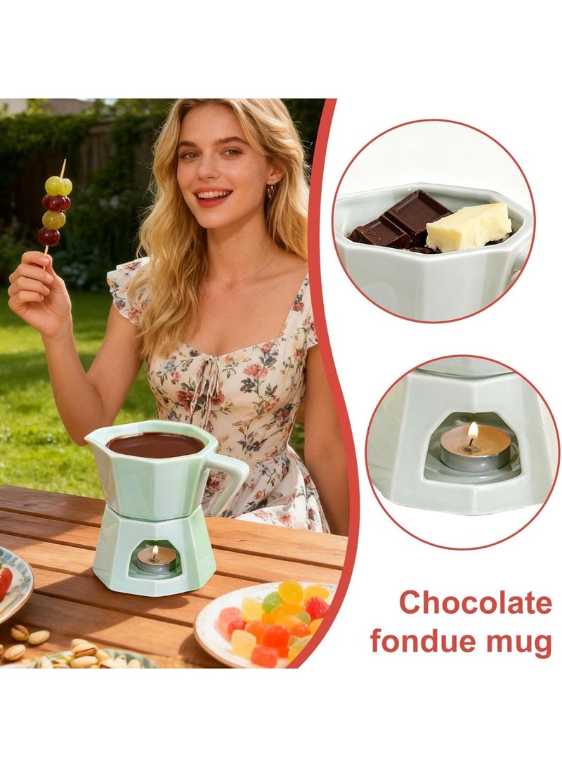 Bukela Chocolate Fondue Mug, Butter Warmer and Even Heating Chocolates Cup for Birthday Christmas Holiday Party Home Office Apartment Perfect for Cheese, Sweet Snacks, or Chocolate Desserts - Image 3